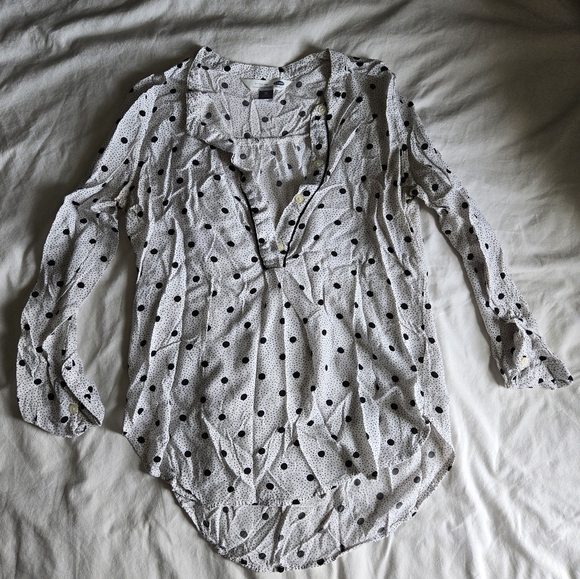 Old Navy Tunic Top Women's Multicolor Polka Dot Popover Shirt Size XS Used - Picture 2 of 6